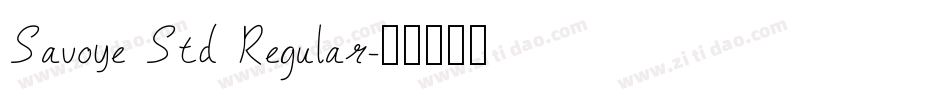 Savoye Std Regular字体转换